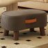 Contemporary Creative Round Velvet Upholstered Portable Footstool Low Stool For Living Room