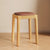 Modern Simplicity Wood Leather Sponge Square Vanity Stool Backless For Bedroom