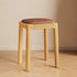 Modern Simplicity Wood Leather Sponge Square Vanity Stool Backless For Bedroom