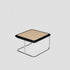 Traditional Vintage Square Solid Wood Rattan Glass Stainless Steel Coffee Table 4-Leg For Living Room
