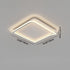 Modern Minimalist Square Rectangular Wavy Acrylic Iron LED Flush Mount Ceiling Light For Bedroom