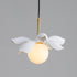 Modern Simplicity Resin Leaf Texture Glass Ball Shade 1-Light Pendant Light For Dining Room