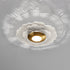 Contemporary Luxury Geometric Circular Vertical Grain Acrylic LED Semi-Flush Mount Ceiling Light For Living Room