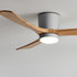 Contemporary Scandinavian Copper Wood Acrylic Fan LED Semi-Flush Mount Ceiling Fan Light For Living Room