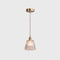 Contemporary Luxury Antique Brass Flower Glass Design 1-Light Pendant Light For Living Room