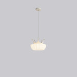 Contemporary Creative Kids Cloud Crown Iron PE Crystal LED Pendant Light For Bedroom