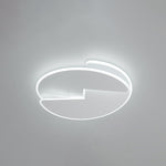 Modern Minimalist Round Acrylic Iron Shade LED Flush Mount Ceiling Light For Bedroom