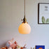 Traditional Japanese Round Pinecone Pumpkin Ceramic Brass 1-Light Pendant Light For Living Room