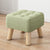 Modern Minimalist Square Fabric Solid Wood Low Stool For Living Room