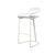 Contemporary Scandinavian ABS Steel Geometric Curved Bar Stool Backrest Footrest For Kitchen