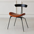 Contemporary Industrial Ant Arch Wood Rebar Leather Fabric Sponge Dining Chair Backrest For Dining Room