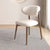 Contemporary Nordic Square Leather Metal Frame Dining Chair Backrest Armless For Dining Room