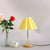 Traditional European Printed Fabric Petal Shade 1-Light Table Lamp For Bedroom