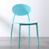 Contemporary Nordic Square Plastic Chair Backrest Armless For Living Room