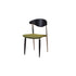 Traditional Vintage Square Metal Fabric Foam Dining Chair Four Legs Backrest For Dining Room