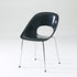 Contemporary Creative Square Hollow Out Backrest PP Metal Dining Chair For Dining Room