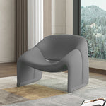 Contemporary Scandinavian Curved Frame Stainless Steel Lambswool Sponge Accent Chair Backrest Armrest For Living Room