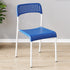 Modern Minimalist Square Plastic Iron Multi-Holes Dining Chair Backrest For Dining Room