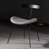 Contemporary Luxury PU Leather Upholstered Metal Legs Curved Dining Chair Backrest For Dining Room