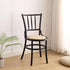 Traditional Vintage Round Cylinder Solid Wood Rattan Dining Chair Backrest For Living Room