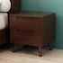 Contemporary Nordic Rectangular Solid Wood Nightstand 1/2 Drawer For Bedroom