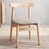 Contemporary Retro Square Double Layer Nappa Leather Upholstered Dining Chair Open Back Armless For Dining Room