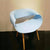 Contemporary Creative Half Round Twisted Plastic Wood Chair Backrest For Living Room