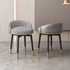 Contemporary Luxury Round Arc Metal Faux Leather Vanity Stool Backrest For Bedroom