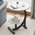 Modern Simplicity Round C Shape Plate Carbon Steel End Table 2-Tier For Living Room