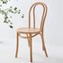 Traditional Vintage Curved Frame Solid Wood Wicker Dining Chair Backrest For Dining Room