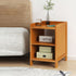 Modern Minimalist Rectangular Desktop Bamboo Nightstand 1/2-Drawer For Bedroom