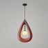 Traditional Japanese Iron Polystyrene Teardrop Shape 1-Light Pendant Light For Dining Room