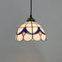 Traditional Tiffany Half Round Glass 1-Light Pendant Light For Bedroom