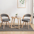 Contemporary Nordic Fabric Upholstered Wood Splayed Legs Dining Chair Curved Back For Dining Room