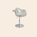 Contemporary Creative Petal Shape Acrylic Liftable Dining Chair Backrest Armrest For Dining Room