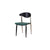 Traditional Vintage Square Velvet Iron Tapered Legs Dining Chair Backrest Armless For Dining Room