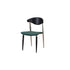 Traditional Vintage Square Velvet Iron Tapered Legs Dining Chair Backrest Armless For Dining Room