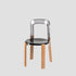 Modern Minimalist Round Wooden ABS PC Chair Four Legs Backrest For Living Room