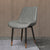 Modern Luxury Square Curved Leather Metal Dining Chair Backrest Armless For Dining Room