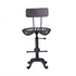 Contemporary Industrial Iron Wood Round Hollowed Claw Base Bar Stool Footrest For Kitchen