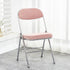 Traditional Vintage Square Velvet Stainless Steel Foldable Dining Chair Backrest For Dining Room