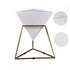 Contemporary Nordic Triangle Pyramid Glass Slate Metal Side Table For Bedside