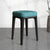 Contemporary Simplicity Square Plaid Microfiber Leather Upholstered Plastic Vanity Stool For Bedroom