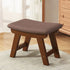 Modern Minimalist Square Cushion Solid Wood Cotton Linen Shoe Bench Low Stool For Living Room