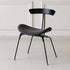 Contemporary Industrial Ant Arch Wood Rebar Leather Fabric Sponge Dining Chair Backrest For Dining Room