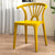 Contemporary Scandinavian Arc Plastic Stackable Dining Chair Backrest For Dining Room