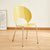 Contemporary Creative Shell Crescent Acrylic Plated Metal Dining Chair Backrest For Dining Room