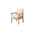 Modern Minimalist Square Upholstered Cotton Linen Fabric Solid Wood Chair For Living Room