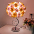 Modern Art Deco Fabric Rose Flower Hardware Base 1-Light Table Lamp For Bedroom