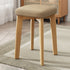 Modern Minimalist Square Upholstered Wood Technology Cloth Dining Chair Backless For Dining Room